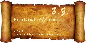 Bethlendi Zámor névjegykártya